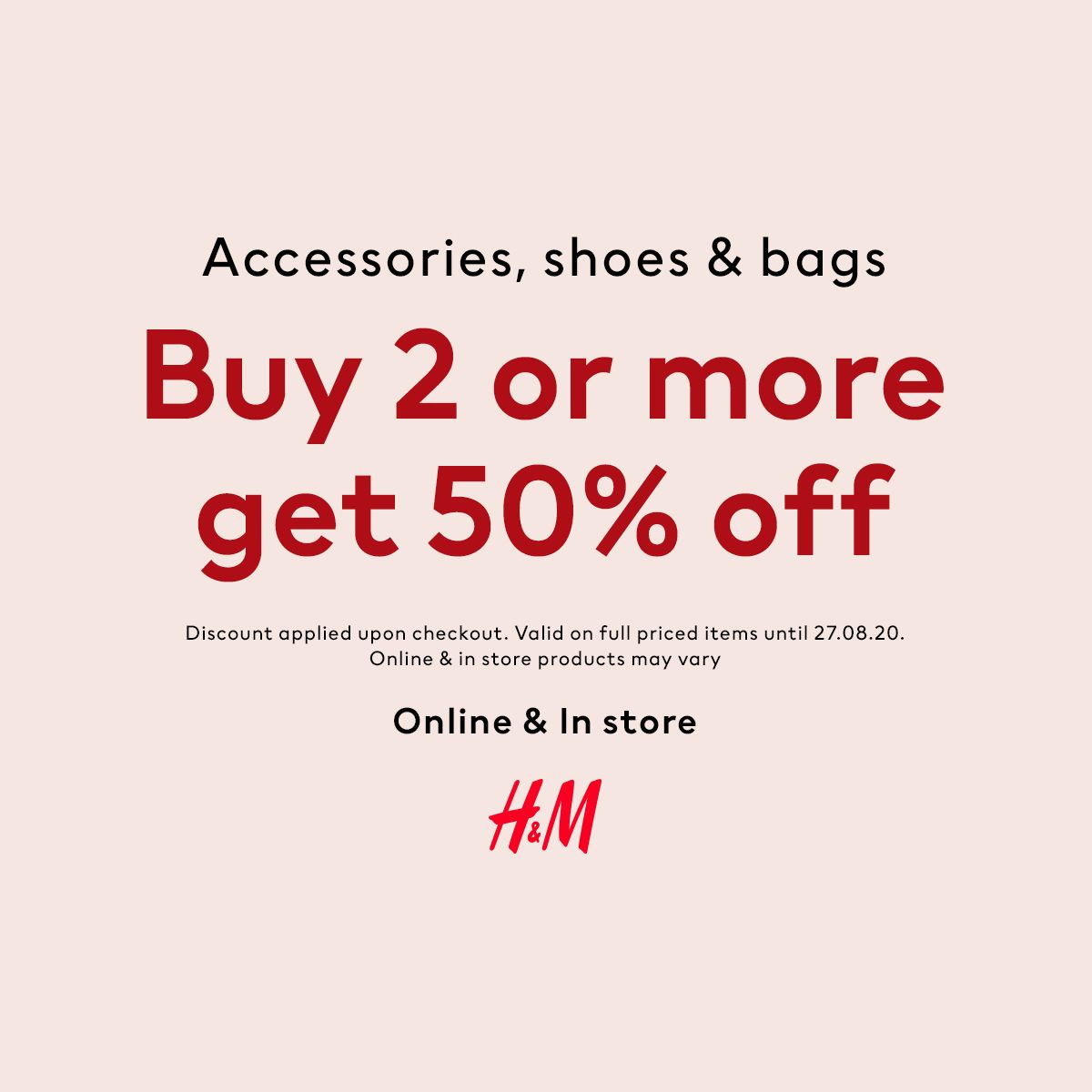 H & m discount code 2025 may 2020